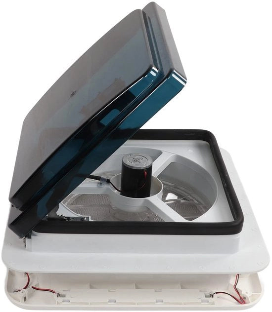 Ventilatore per camper e bagno - 12V - 10 pale - traspirante - portatile e leggero