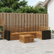 Set divano sezionale 6 pcs Naturale Legno di Acacia Massello 3384390