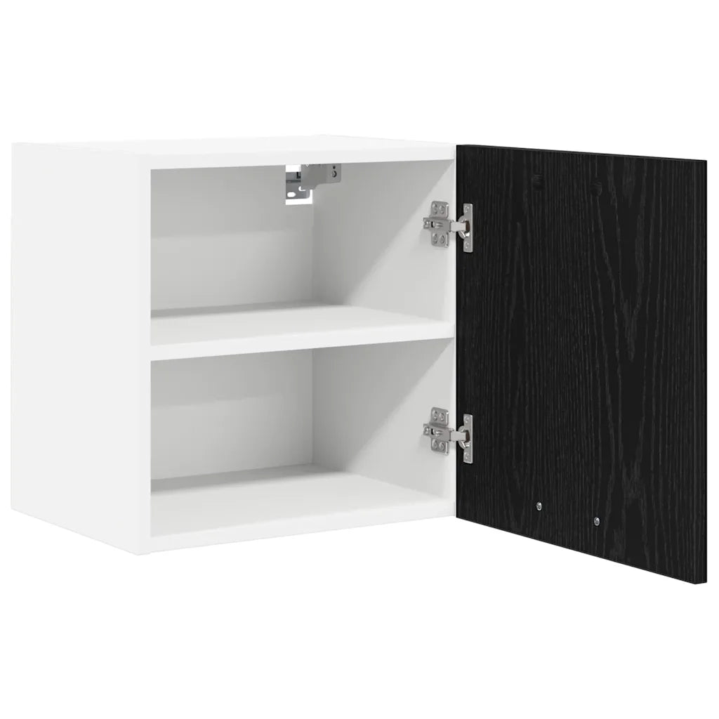 Armadio pensile con porta Rovere Nero e Bianco 40 x 31 x 40 cm