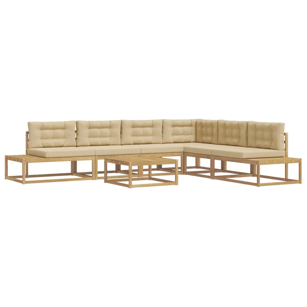 Set di divani da esterno Bianco 79 x 79 x 37 cm Poliestere