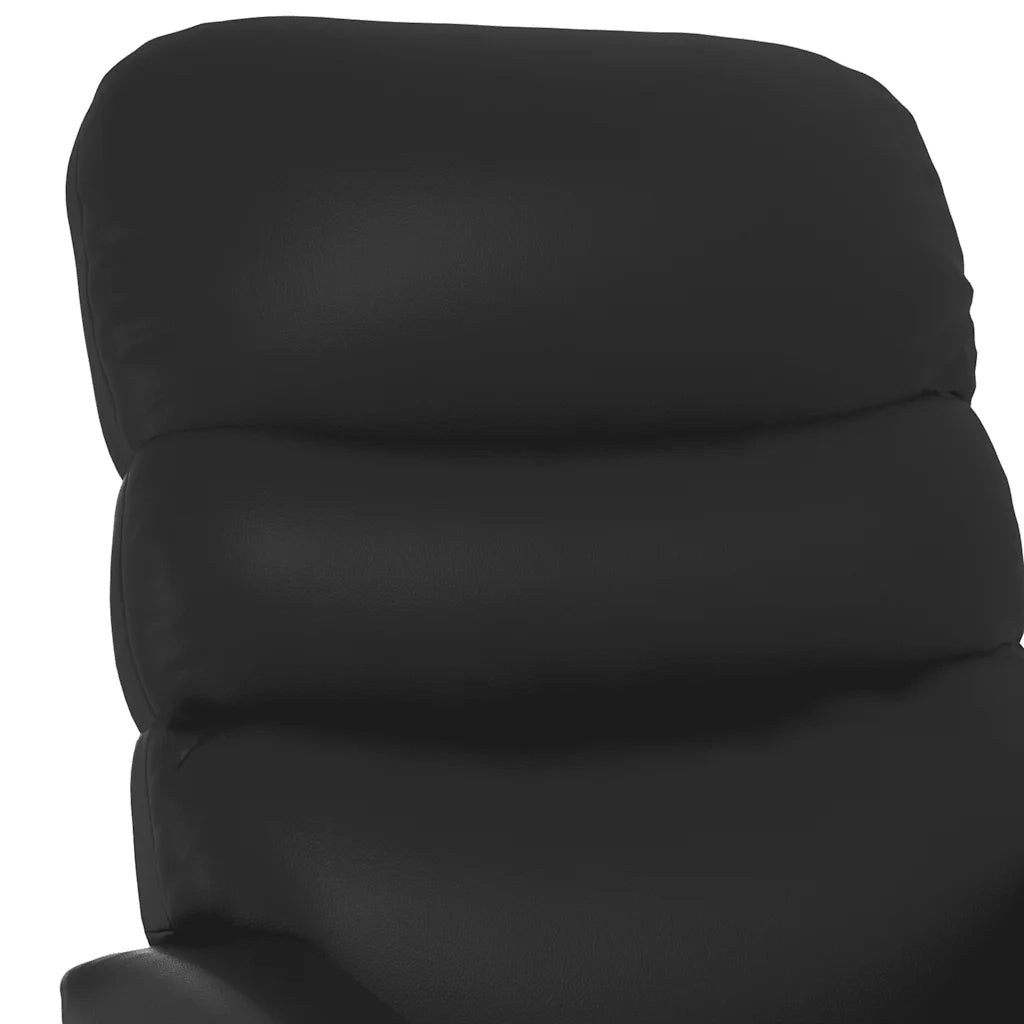 Divano Sedia-Poltrona Reclinabile Nera in Similpelle 582023