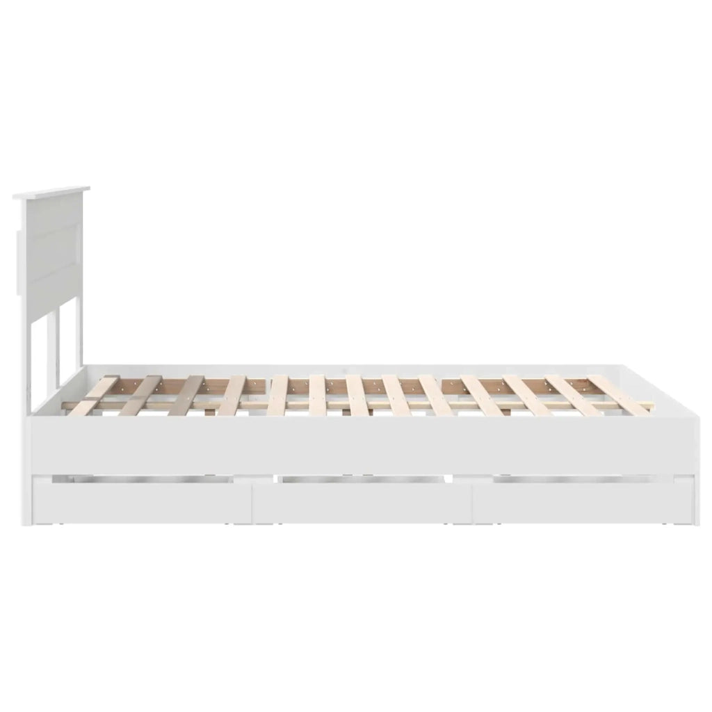 Struttura del letto Bianco 160 x 200 cm Legno Ingegnerizzato 3409833