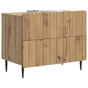 Comodino | Armadio da Notte | Mobiletto da notte Rovere Artigianale 62 x 34,5 x 49,5 cm