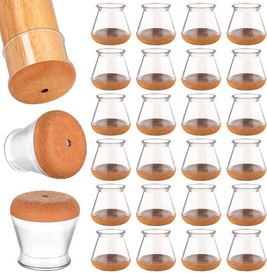 Flessi di protezione per pavimento rotondi - 24 pezzi - Protettori in silicone - Protezione per pavimento - Adatti per diametri 14-20mm - Facili da installare - Protettori per pavimento