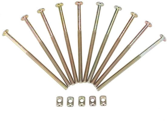 Viti per mobili 10 pezzi - Lunghezza del viti 120mm - Diametro del filo 6mm - Acciaio inossidabile - Viti con viti - Alta qualità - Viti per mobili