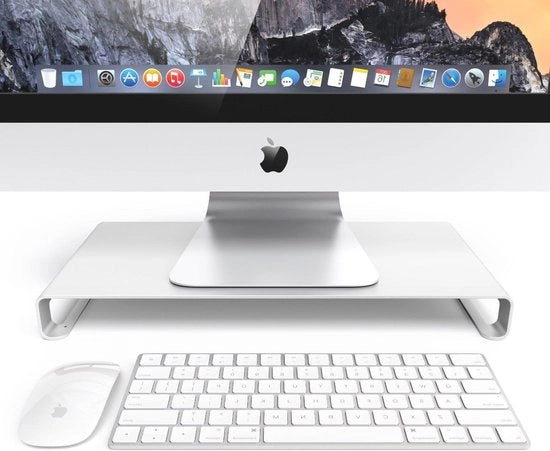 Altezza regolabile per monitor in alluminio metallo per laptop e desktop