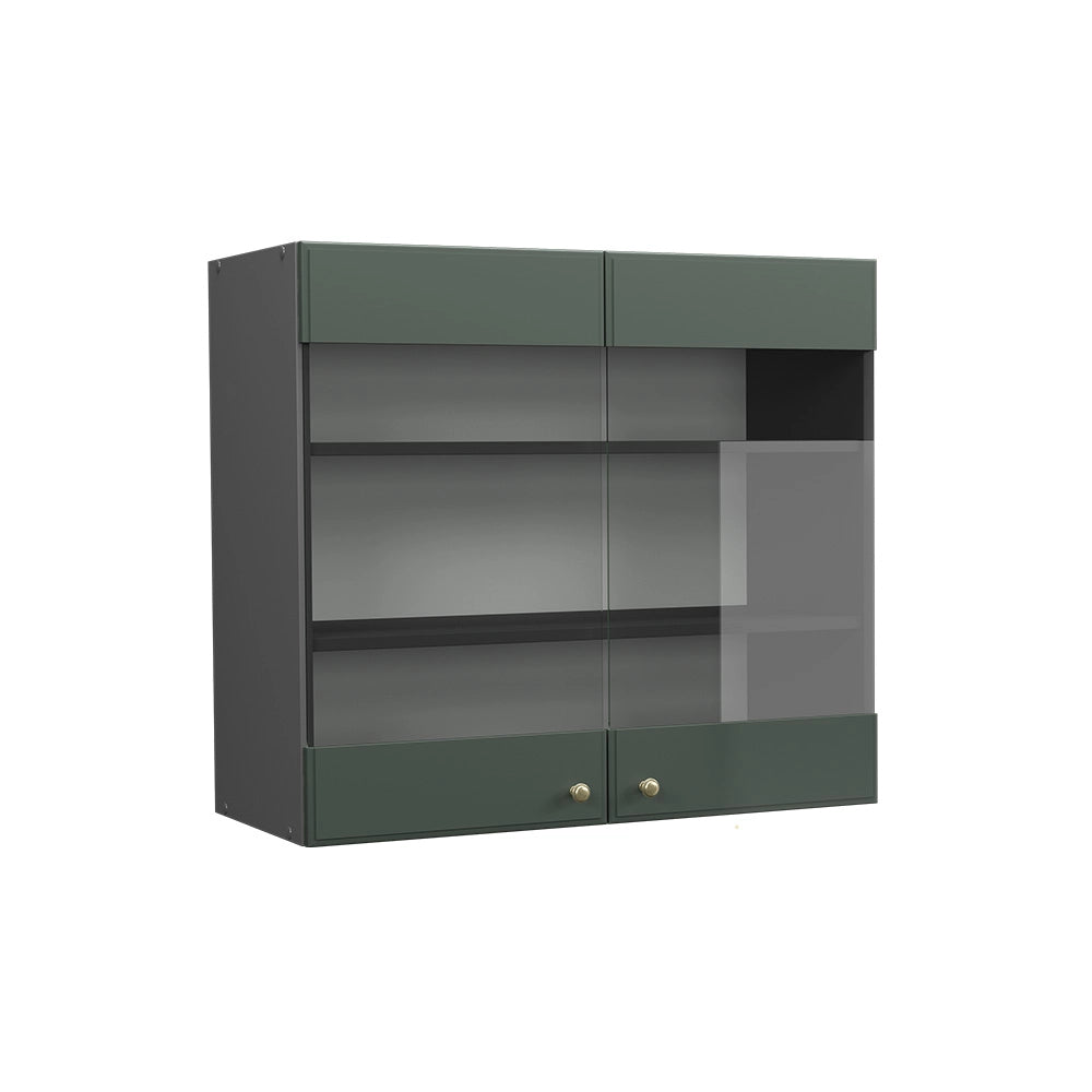 Vicco Mobile da cucina in vetro Verde-oro Country House 80 cm