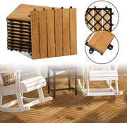 Pavimento in legno di acacia 30x30cm certificato FSC 44 pezzi = 4m² sistema di click senza attrezzi