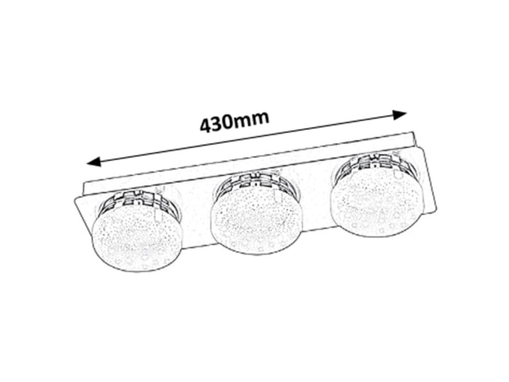 Plafoniera LED 15W cromata Hilary 5663 Rabalux stellare