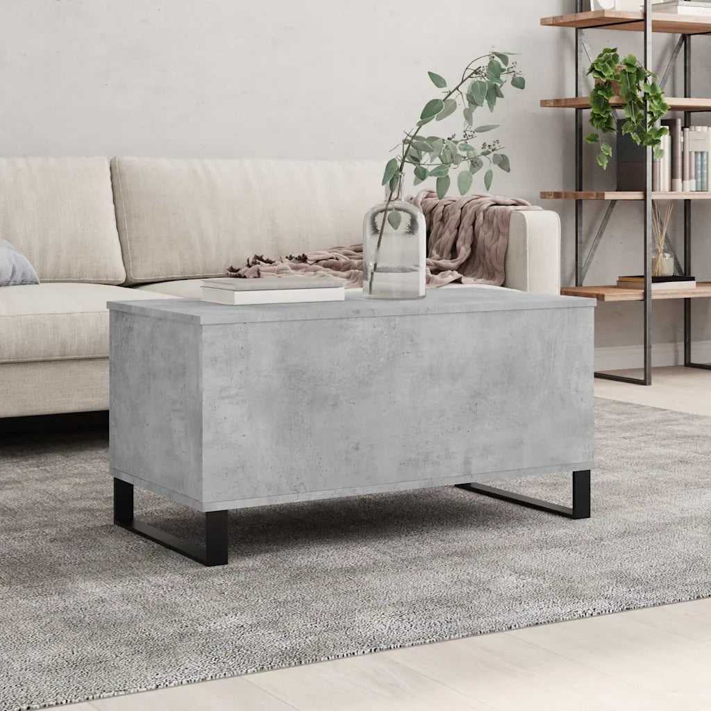 Tavolino salotto | Tavolino da caff¨¨ | Tavolino da Soggiorno Grigio Cemento 90x44,5x45 cm Legno Multistrato