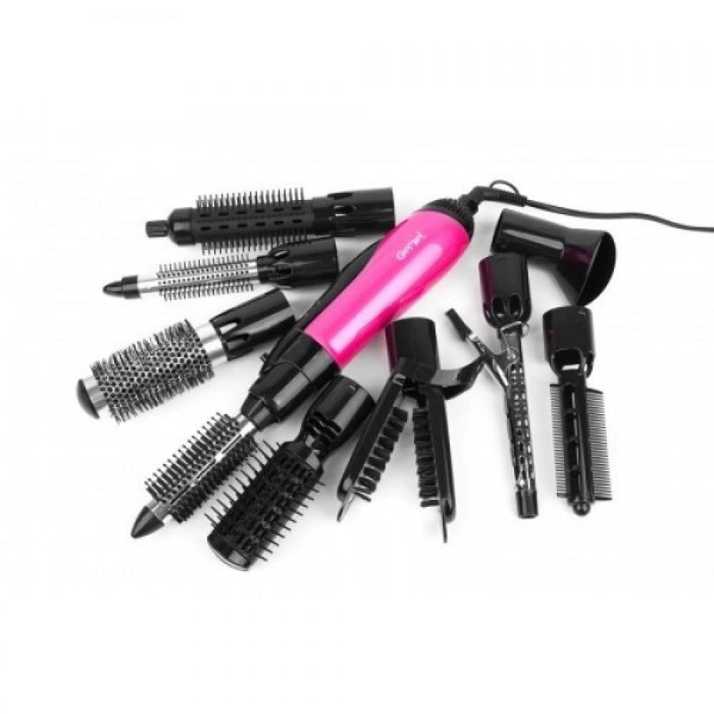 Trade Shop - Styler Ad Aria Calda Professionale 10 In 1 1000w Spazzola Elettrica Phon Gm-4835 -