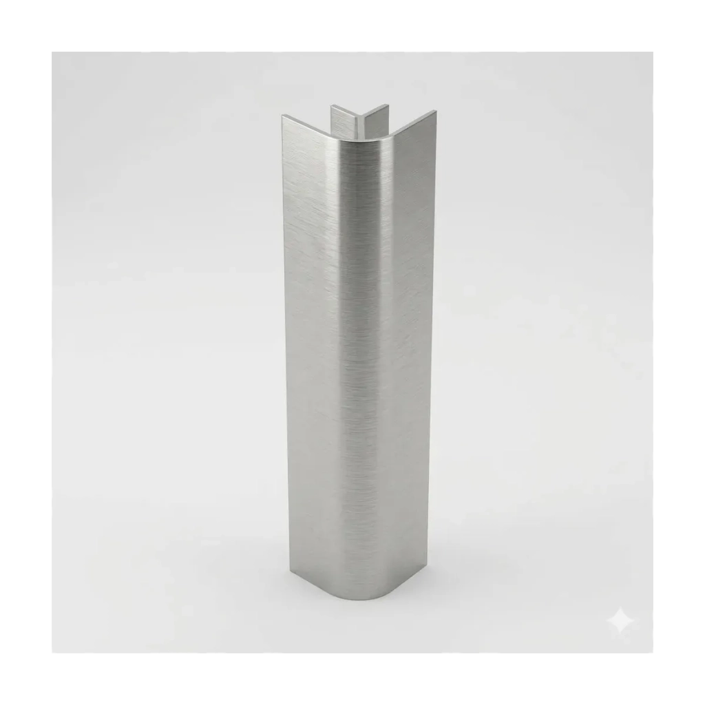 Finali angolari per zoccolo da cucina pezzi 4 H 10 INOX