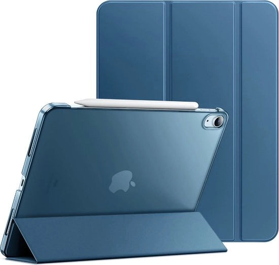 Hoes adatto per iPad Air 11 Pollici M2 (2024), iPad Air 11 Pollici M2 (2024), iPad Air 5°/4° (2022/2020 Modello, 10,9 Pollici), Rug Hoes Standard Sottile Automatico con Allarme/Spento (Blu)