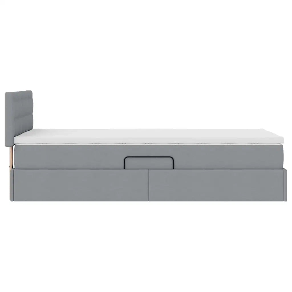 Letto con contenitore e materasso Grigio chiaro 90 x 200 cm 3370608