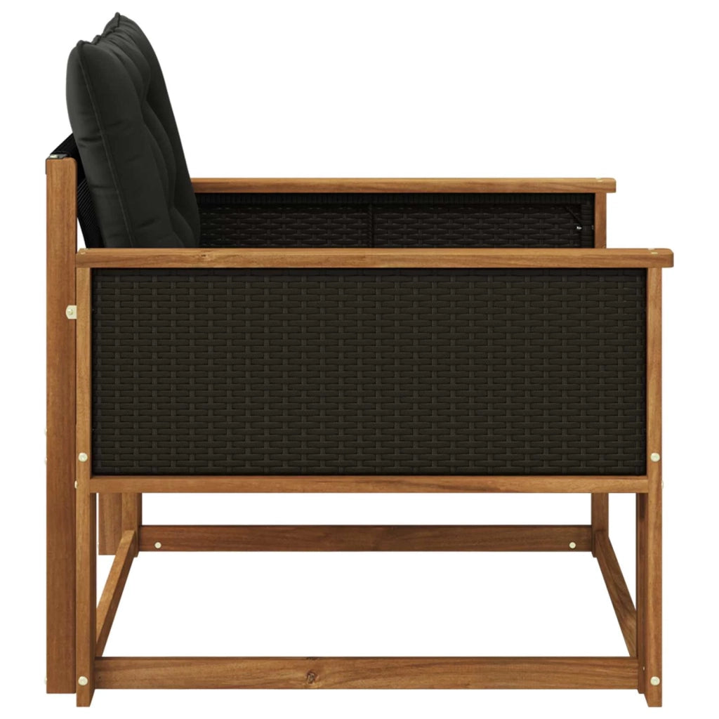 Set di divani da esterno-Sofa da giardino Legno di Acacia Massello e Textilene 536731