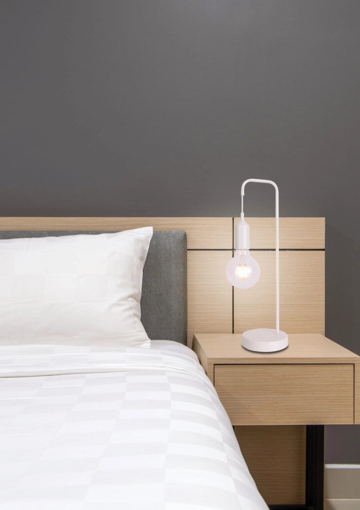 Lampada da tavolo Candellux LAREN bianca E27 40W 46cm