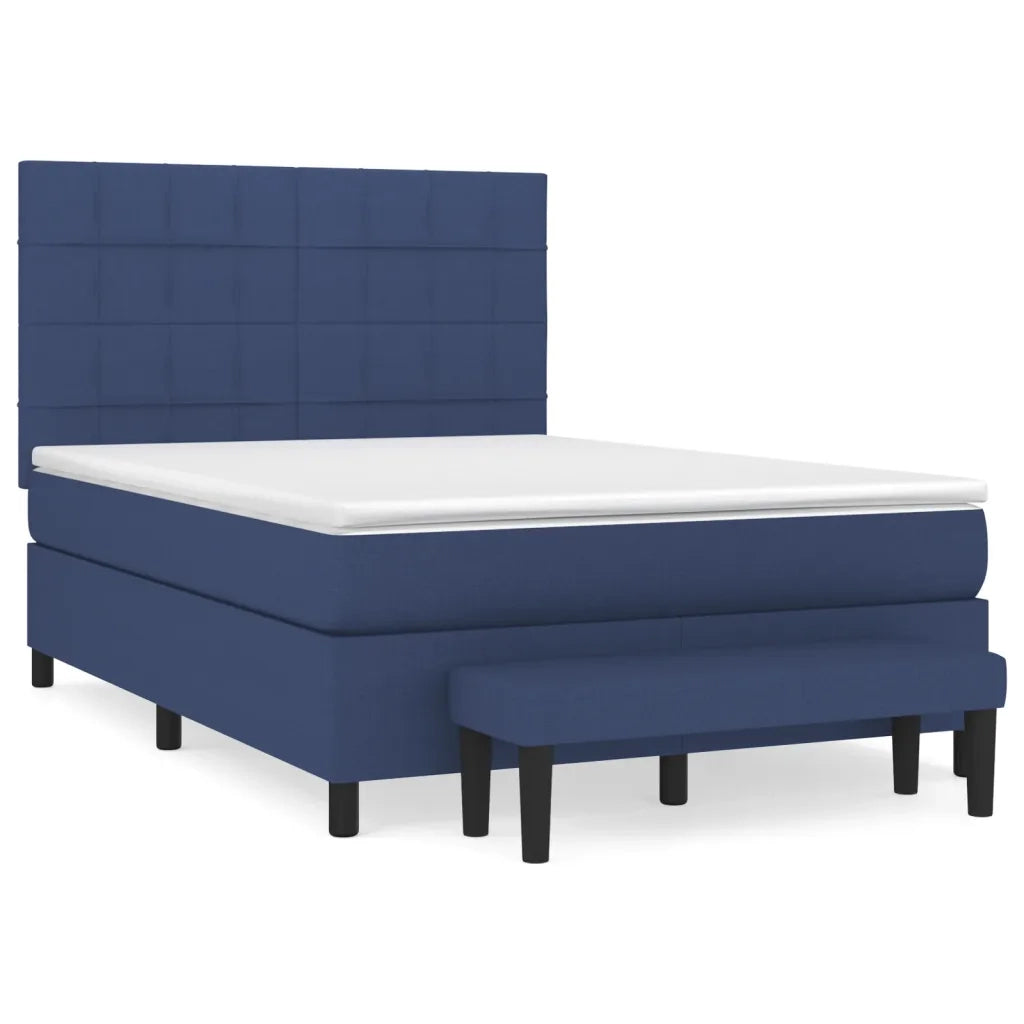 Giroletto a Molle con Materasso Blu 140x200 cm in Tessuto cod mxl 62471