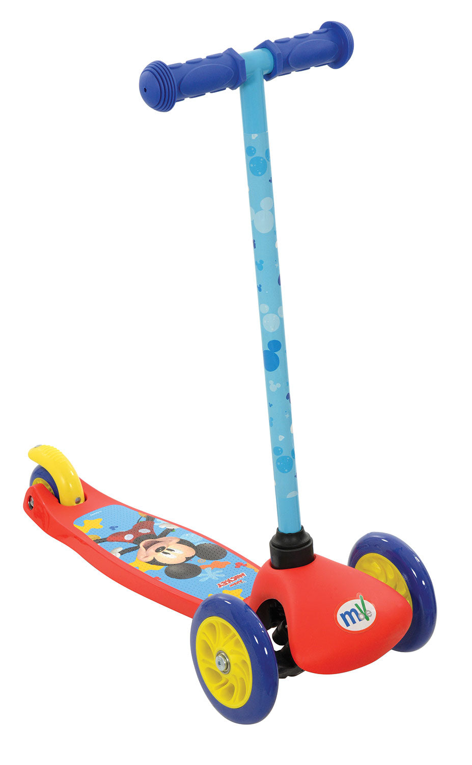 Monopattino Evolutivo a 3 Ruote con Cuscinetti ABEC-5 e Freno a Pedale Posteriore Disney Mickey Mouse Rosso