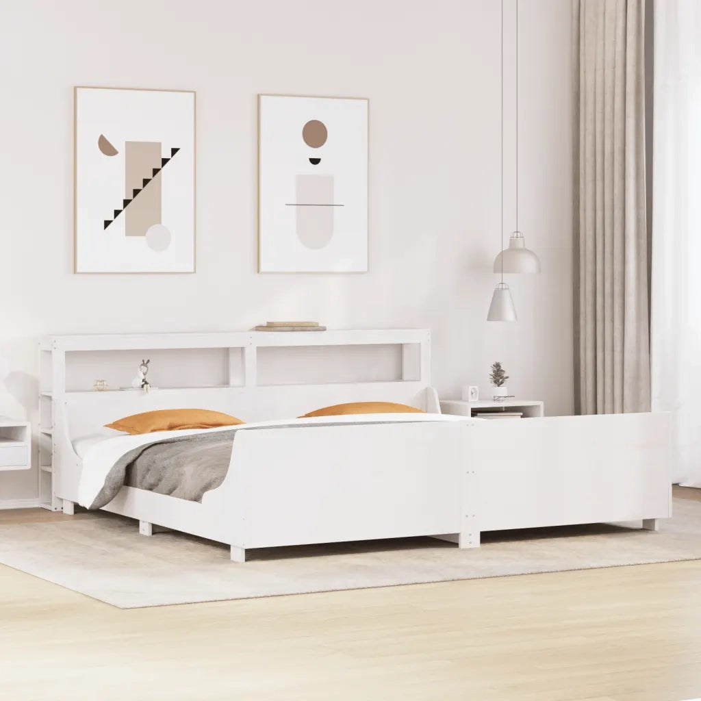 vidaXL Letto senza Materasso Bianco 180x200 cm Legno Massello di Pino