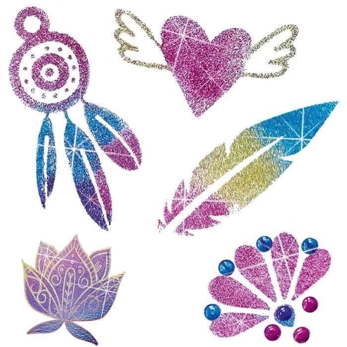 Tatuaggi glamour 3 in 1 - SES CREATIVE - Multicolor - Bianco - Per bambini dai 5 mesi