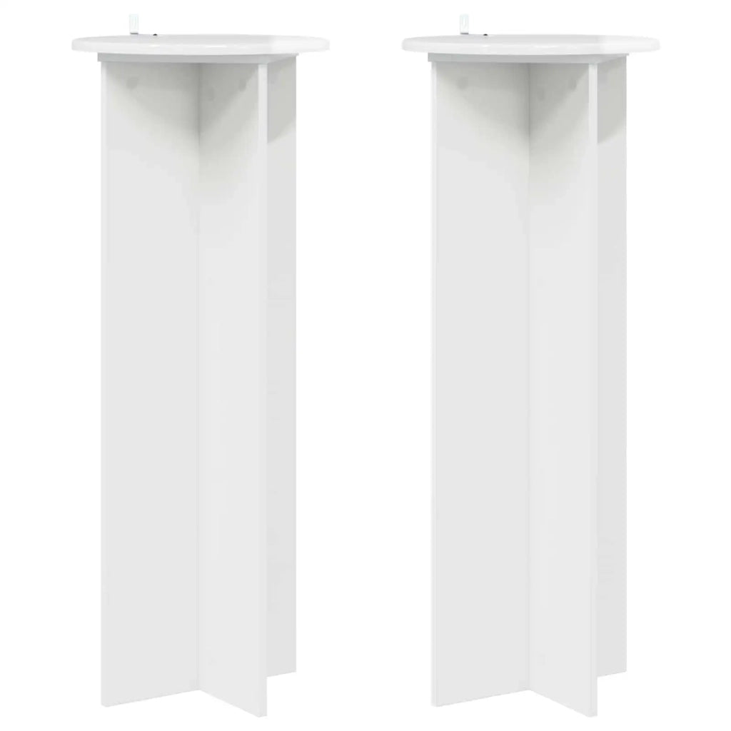 Supporto per piante 2 pcs Bianco Lucido Ø40 x 100 cm 899694