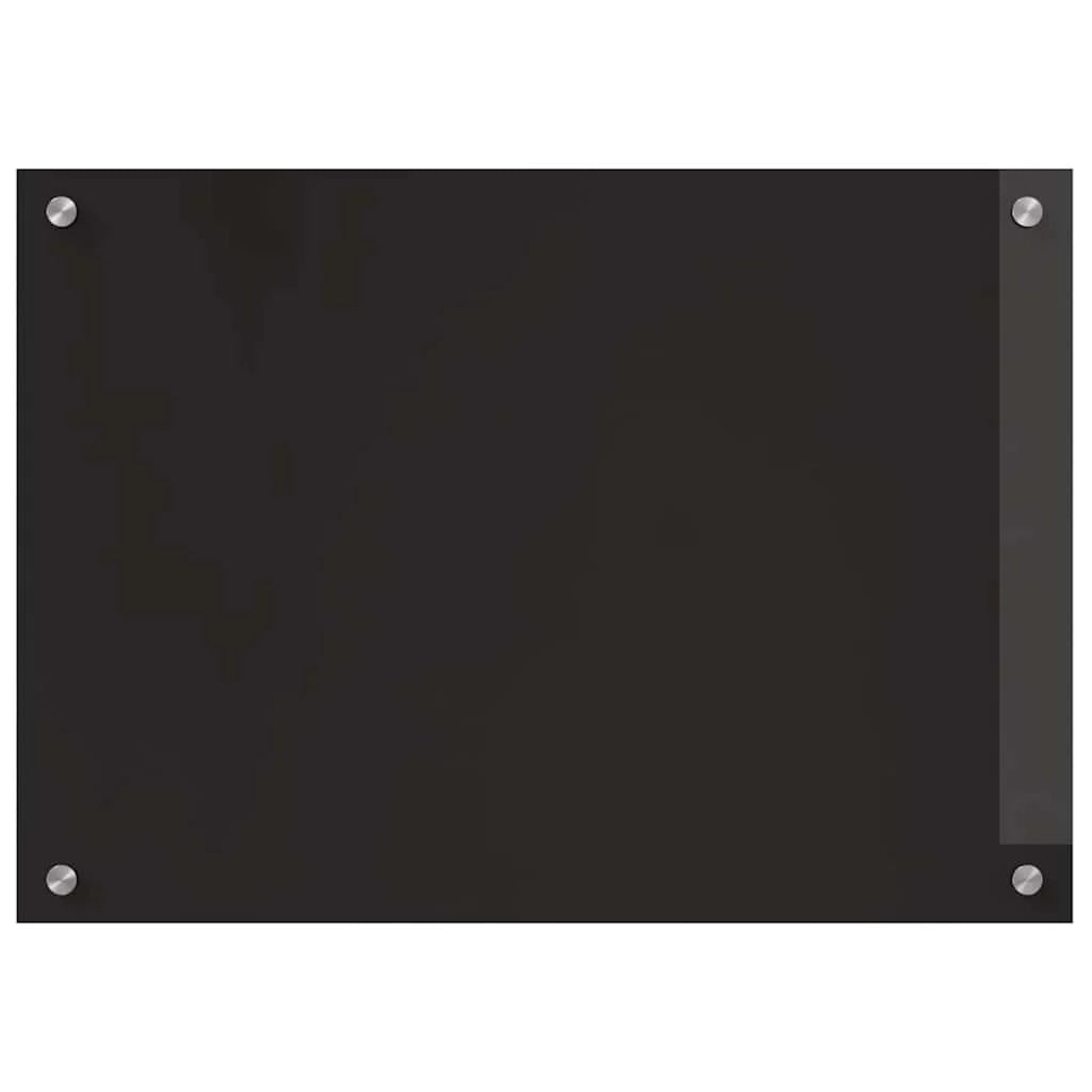 Set di 2 paraschizzi moderni per cucina 70 x 50 cm finitura elegante e resistente in vetro temperato nero 02_0056307