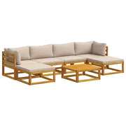 Set di divani 7 pz Naturale Legno di Acacia Massello 3417235
