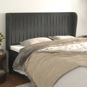 Testiera ad Orecchio-Testata con Orecchie GrigioScuro 183x23x118/128cm in Velluto 868706