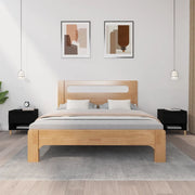 Comodini 2 pz-Set di 2 Tavolino da notte Neri 50x46x50 cm in Legno Multistrato