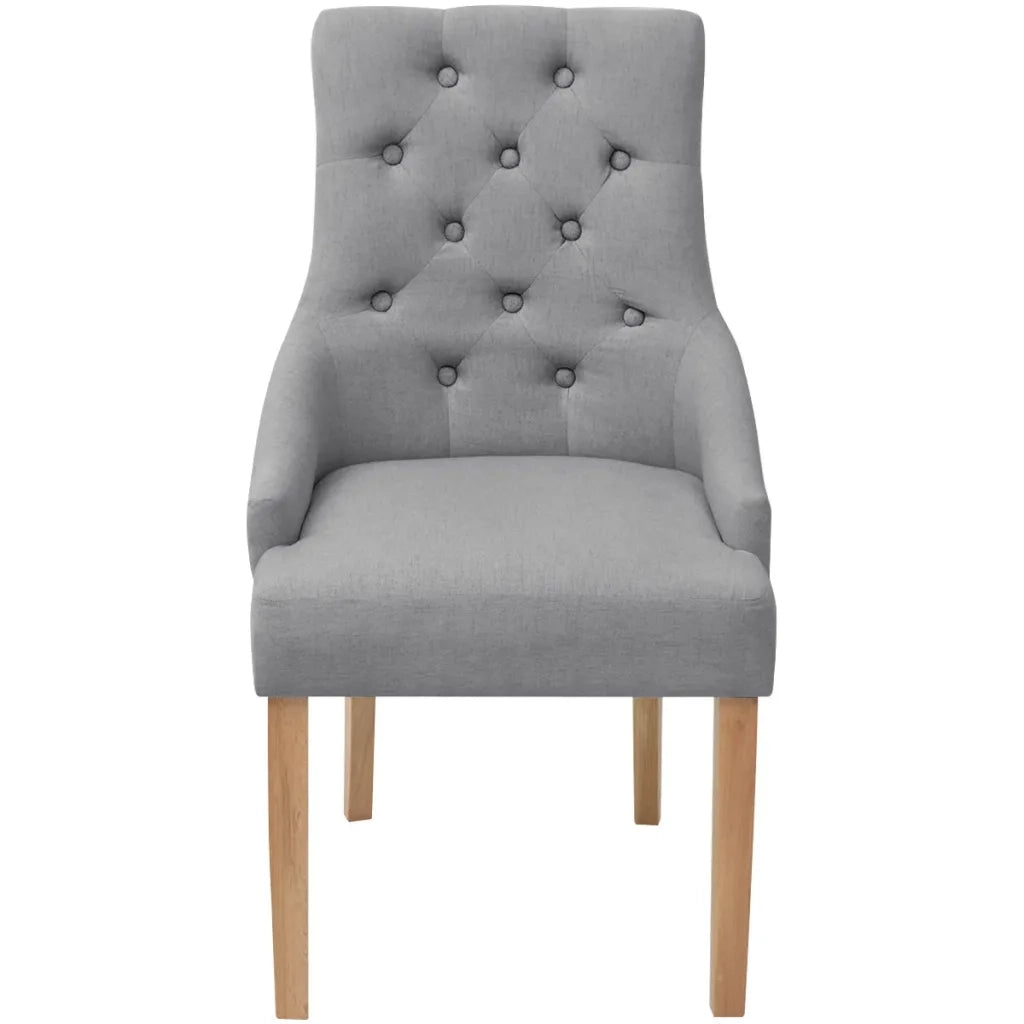 Sedie da Pranzo 4 pz Grigio Chiaro in Tessuto cod mxl 13794