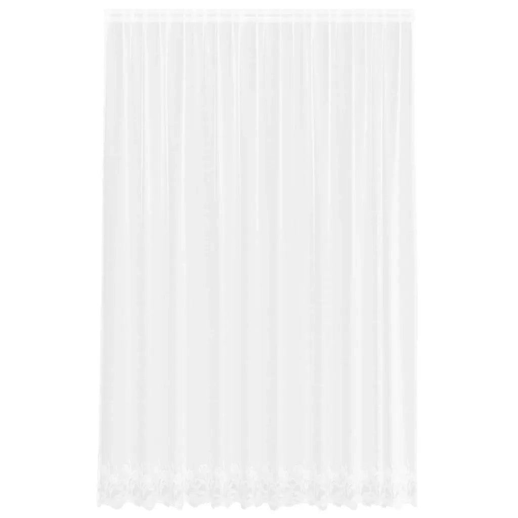 vidaXL Tende con tende Floreale Bianco 300 x 300 cm Poliestere