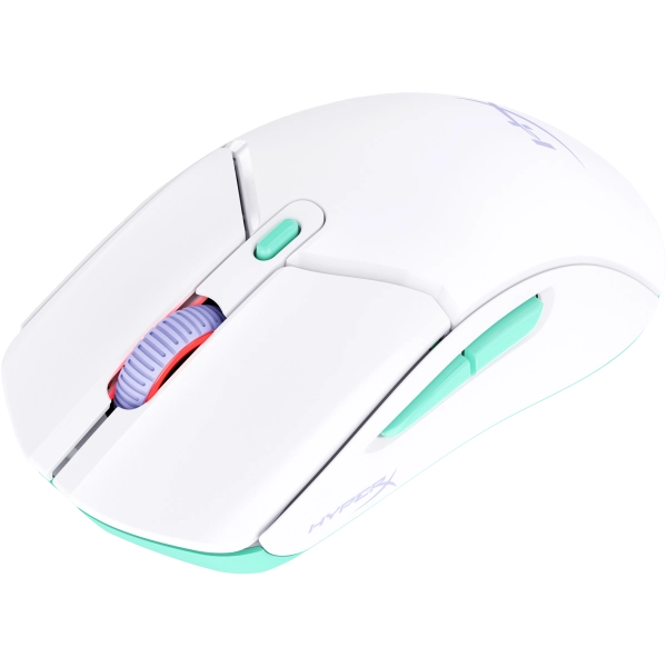 HyperX Pulsefire Haste 2 Core Wls  Mouse da gaming [bianco/verde/viola] (HYPERX PF HAS 2 CORE WL WHT GM MS)