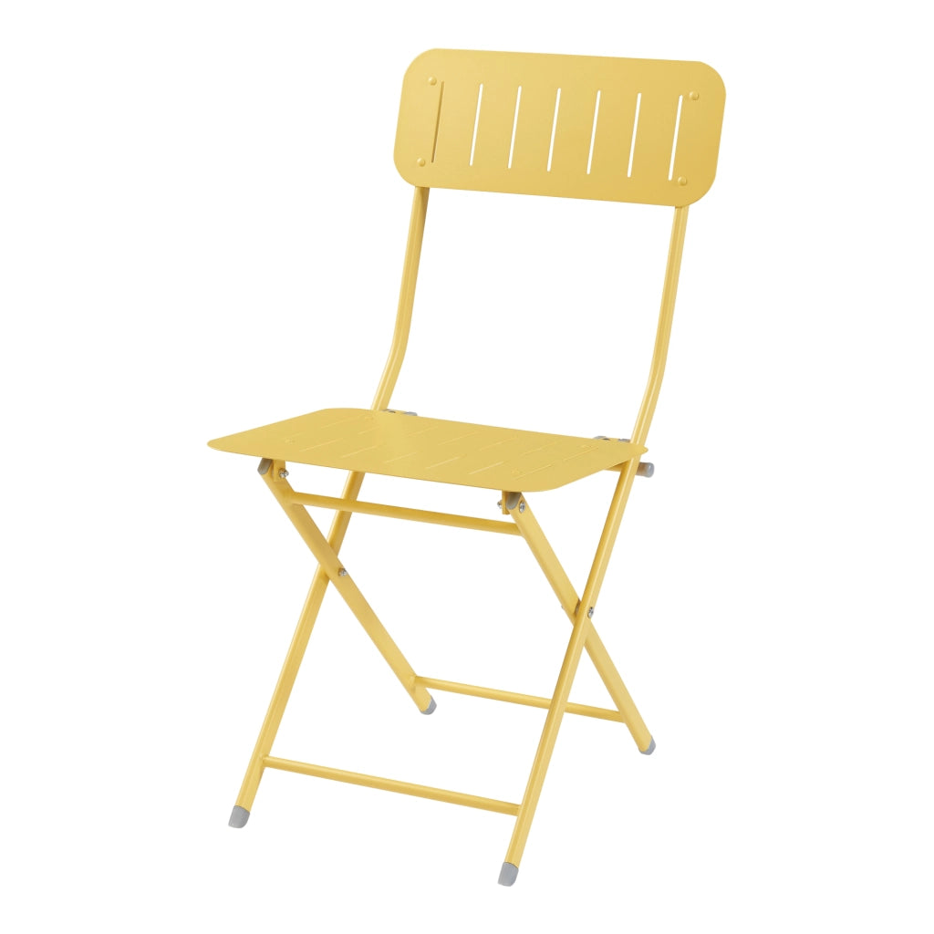 Set Sande di 2 Sedie Pieghevoli - Giallo [en.casa]