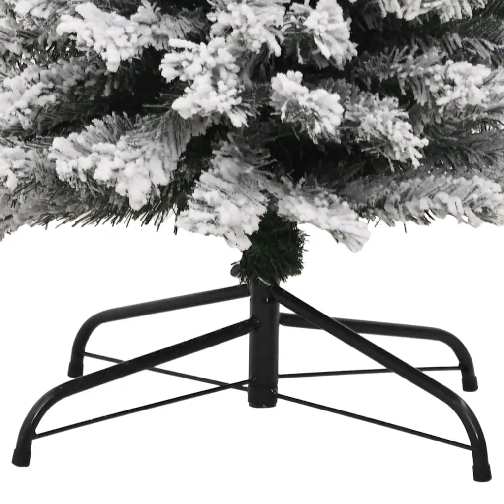 Albero di Natale Artificiale-Decorazioni natalizie con Neve Fioccata Verde 240 cm PVC