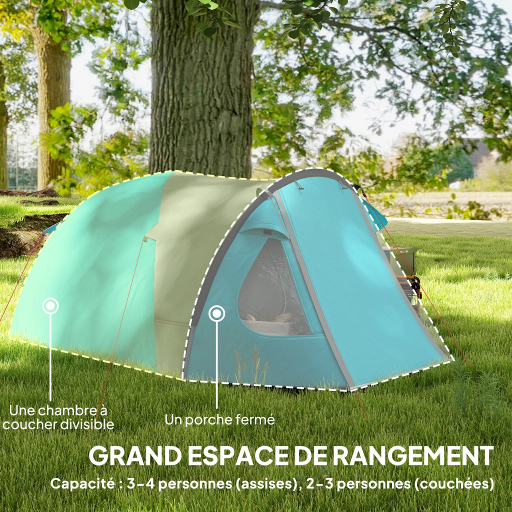Tenda da campeggio 2-4 persone Domo ¨C Zephmum ¨C Blu cielo