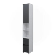 Vicco Armadio per la biancheria Bianco 30.2 x 189 cm con un'anta e due cassetti