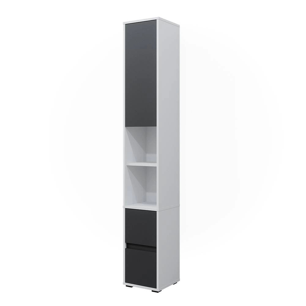 Vicco Armadio per la biancheria Bianco 30.2 x 189 cm con un'anta e due cassetti