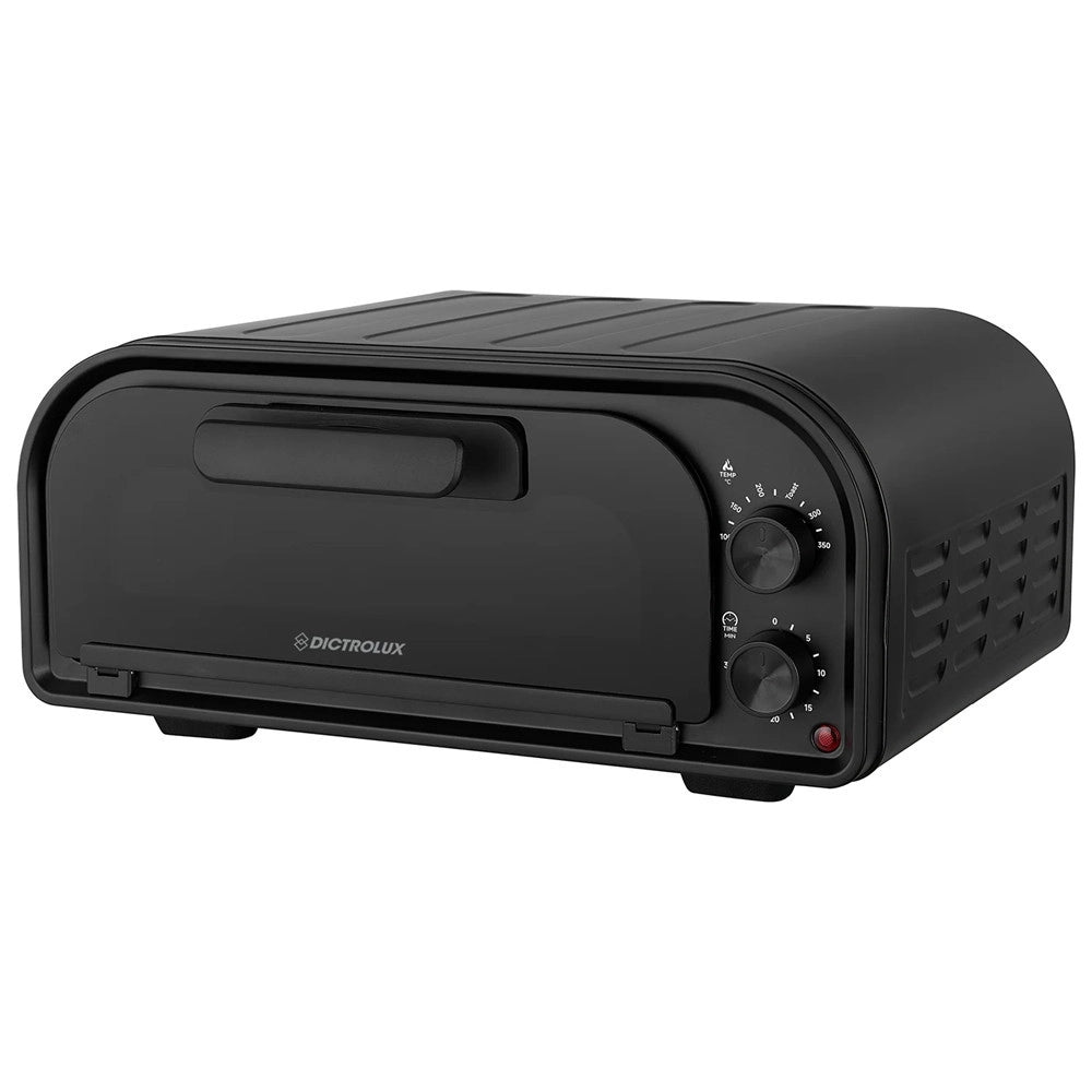 Trade Shop - Forno Per Pizza Con Pietra Refrattaria 1600w Cottura Rapida Doppio Elemento Riscaldante -