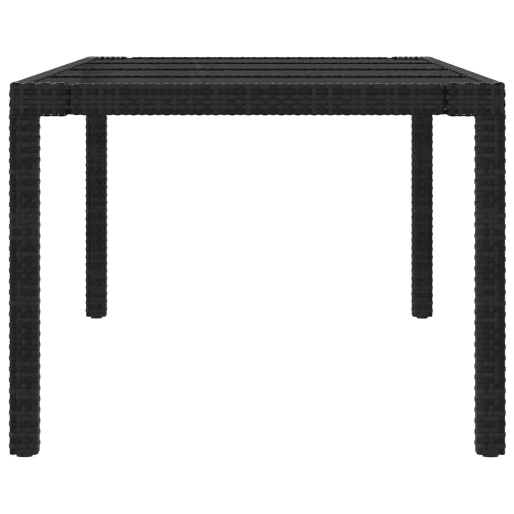 Set da Pranzo Esterni 11pz con Cuscini Polyrattan Nero e Grigio 3094940
