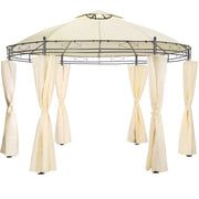 Gazebo/capanno da giardino diametro 3,5 m colore crema 2208175