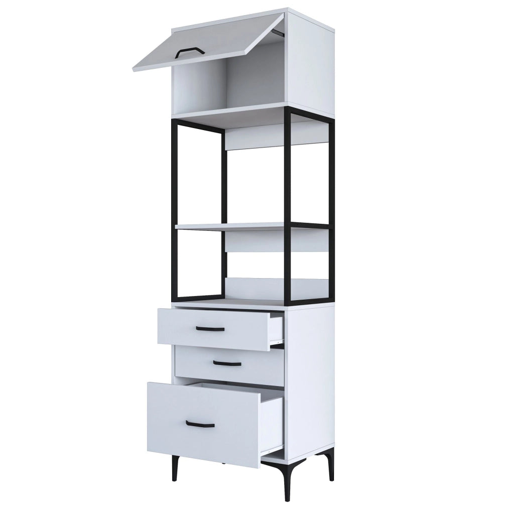 Madia Capua, Credenza un Ripiano, 60x40x199h cm Bianco
