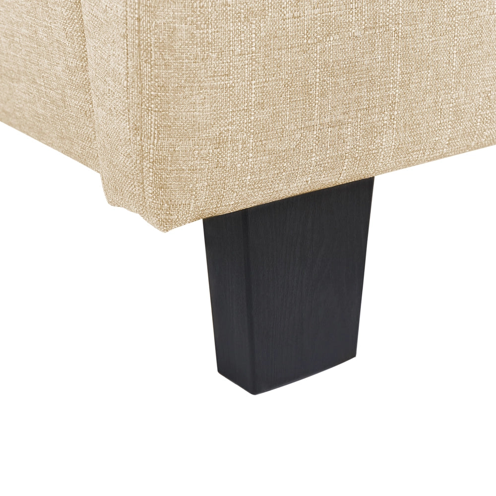 Letto ad acqua in poliestere beige 180 x 200 cm testiera imbottita camera da letto stile moderno