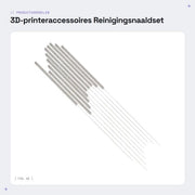 Set di aghi per pulizia 10 pezzi - Acciaio inossidabile - Aghi flessibili 0,4 mm - Pulizia del foro di connessione - Pacco sicuro in tubo di plastica - Strumento per stampante 3D