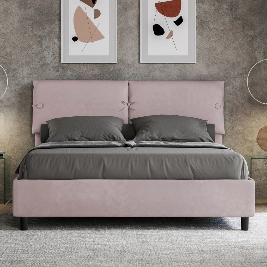 Letto Matrimoniale 160x200 cm con Rete e Contenitore Sleeper Glicine