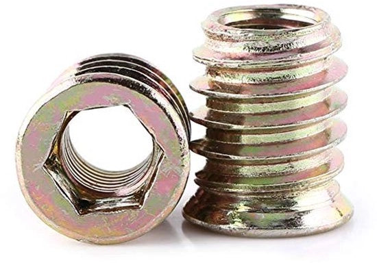 Viti a espansione 20 pezzi - Viti a espansione a sei lobi - Afdritto a testa scoperta - Acciaio carbonio - Viti a espansione per mobili in legno - M8 x 17 mm - Viti a espansione a inserimento