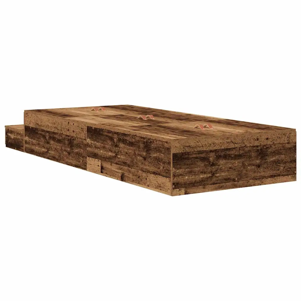 Struttura letto con contenitore Legno vecchio 75 cm 3335683