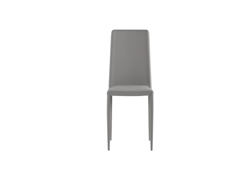 Cleo - Sedia in ecopelle grigia 4 pz