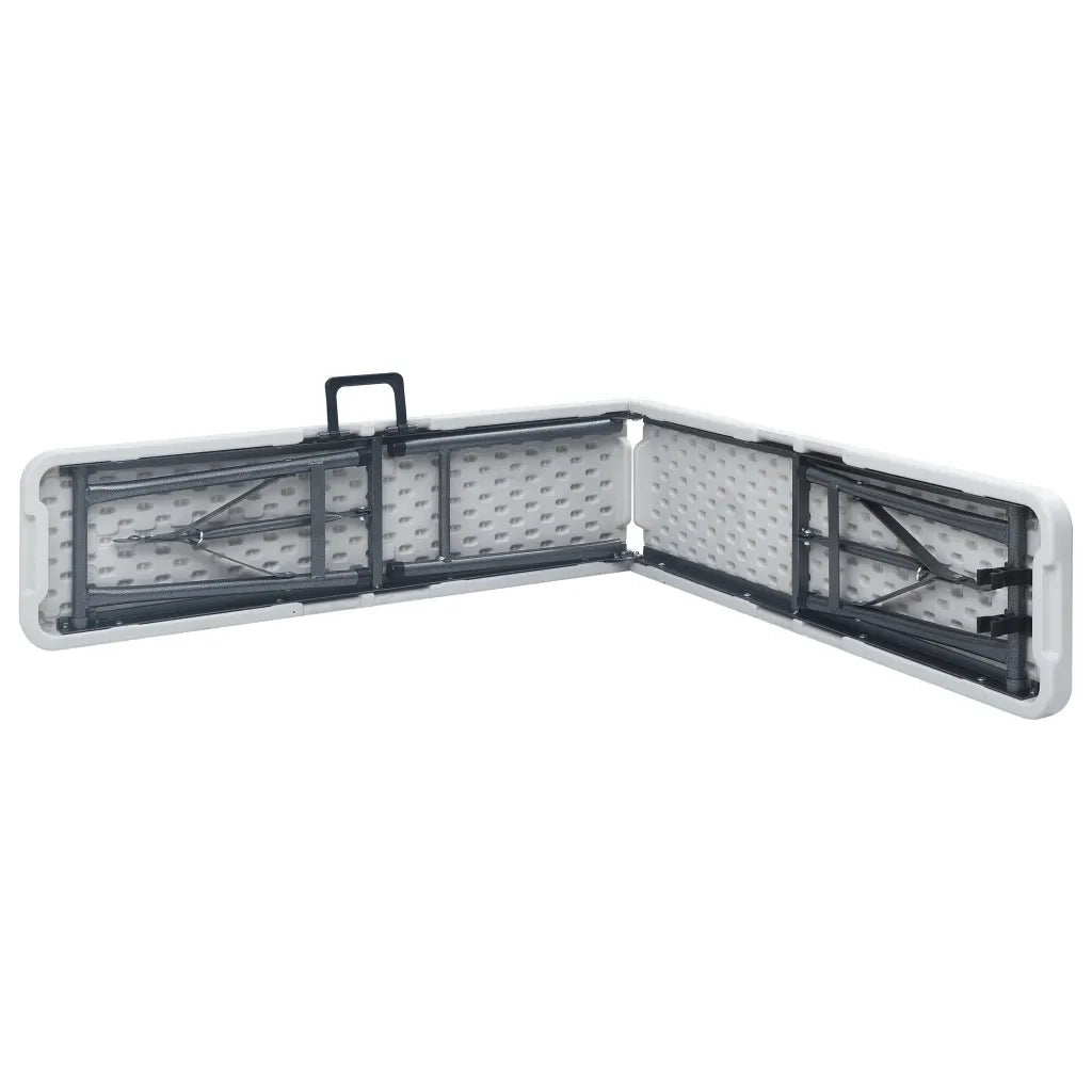 Panchine da Giardino Pieghevoli 2 pz 180 cm in HDPE Bianche