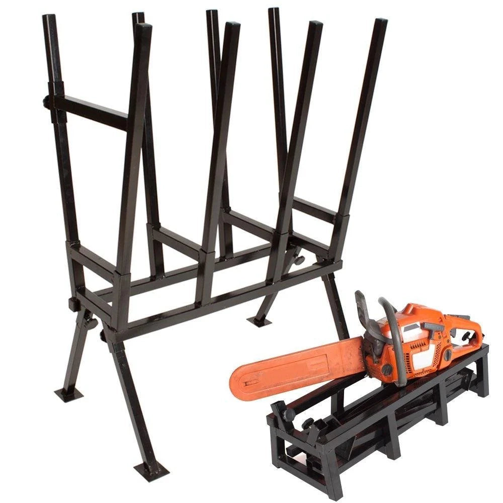 Cavalletto per tronchi sega 4 supporti 76 cm 3408033