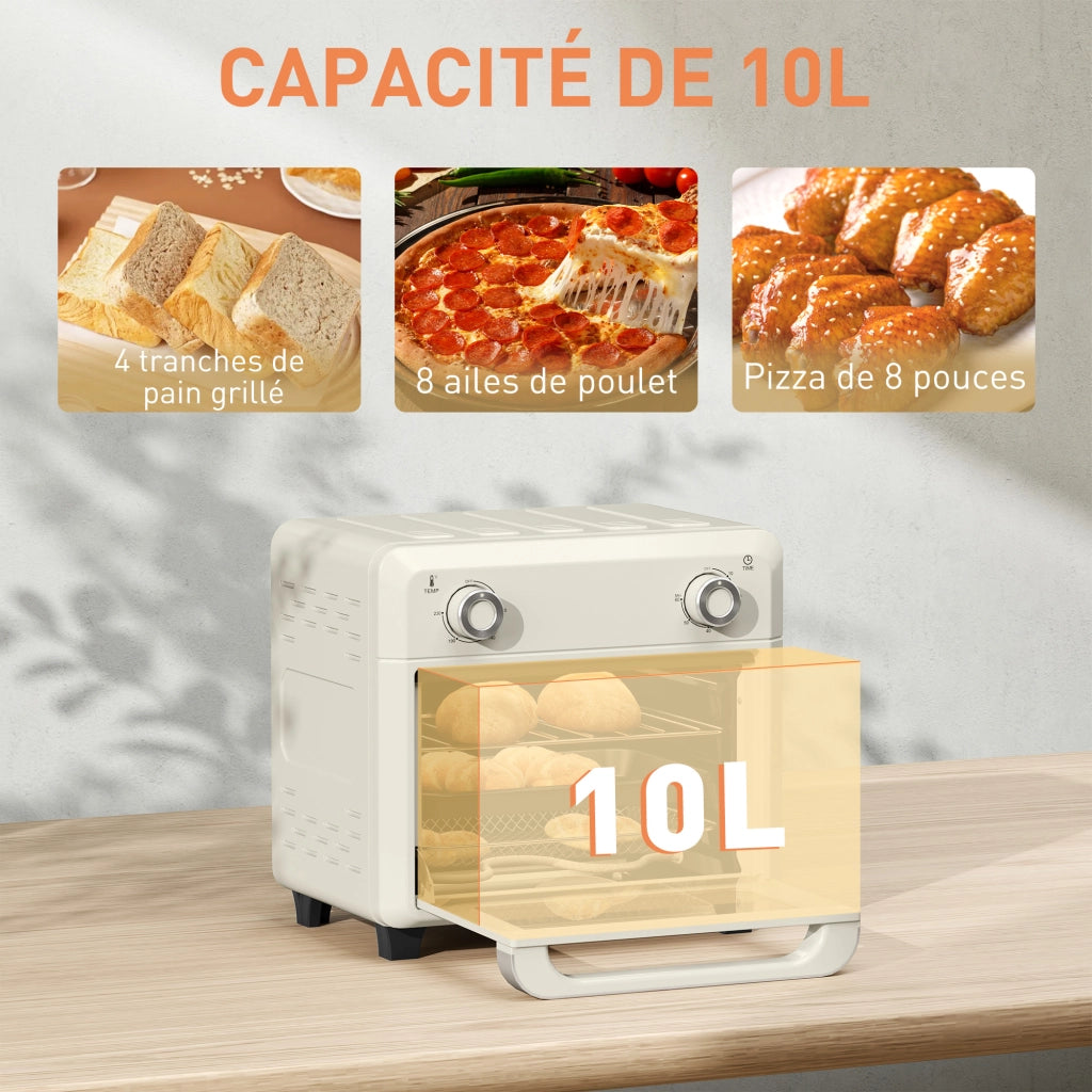 Friggitrice ad aria 10L ¨C Xylo ¨C 1000W, 80-230¡ãC, timer, 32x27,2x29,8cm